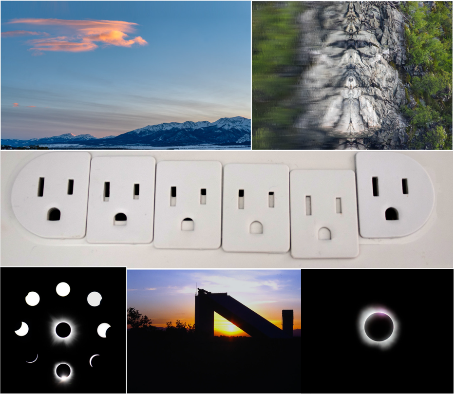 Exhibit 57: Solar Photography / Pareidolia collage of thumbnail images of the 6 winners